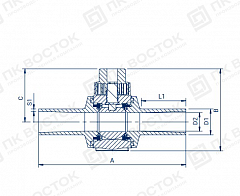 Кран шаровый пэ d 160 мм BVS электросварной подземный Fox